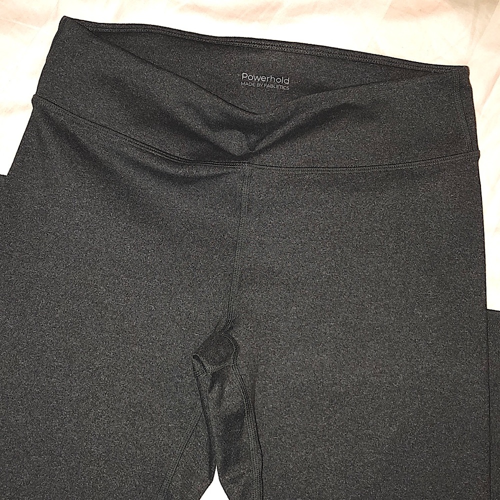 FABLETICS Dark Grey Mid-Rise PowerHold Legging Size Small